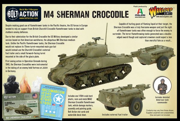 Warlord Games - Bolt Action World War II Wargames - US M4 Sherman Crocodile Tank - Image 2