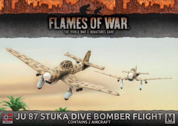 Battlefront Flames of War WWII - German  JU 87 Stuka Dive Bomber Flight (GBX103)