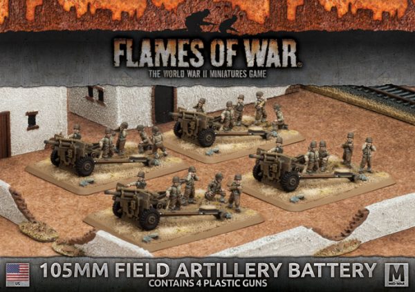 Battlefront - Flames of War WWII - US - 105mm Field Artillery Battery (UBX60)