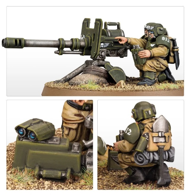 Warhammer 40k - Astra Militarum Cadian Heavy Weapon Squad (2023) - Set Di Miniature