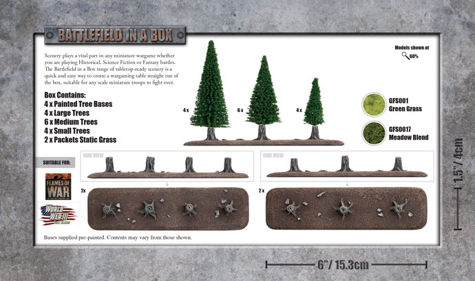 Gale Force 9 Battlefield in a Box BB246 Tree Lines 15mm Scale Terrain 