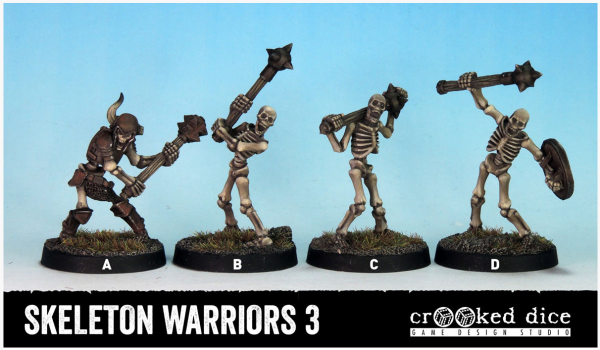 Crooked Dice - 7TV Fantasy - Skeleton Warriors 3 - Metal Miniatures