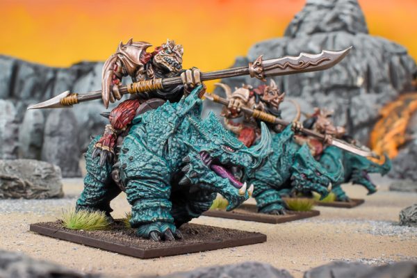Mantic Games - Kings of War - Salamanders - Rhinosaur Cavalry Regiment