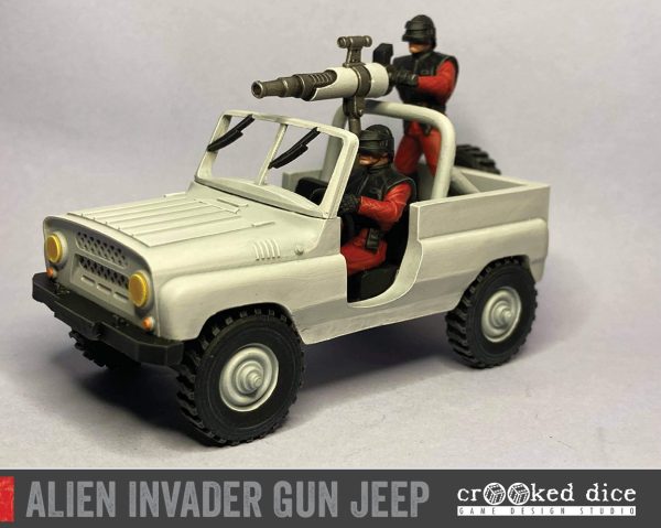 Crooked Dice 7TV Cinematic Skirmish Game Sci-Fi 80's - Alien Invader's Gun Jeep