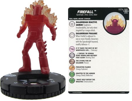 WizKids - Heroclix Singles - Marvel - Avengers Infinity - Firefall #7a Common (Miniature & Card)