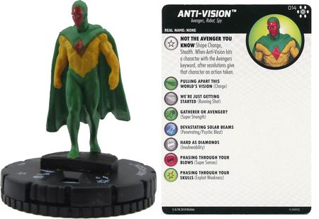 WizKids - Heroclix Singles - Marvel - Avengers Infinity - Anti-Vision #14 Uncommon (Miniature & Card)
