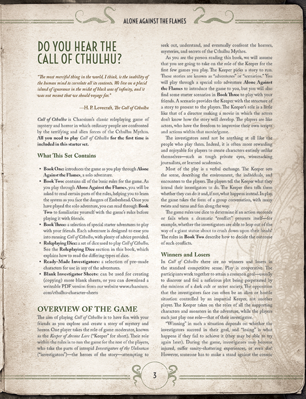 Chaosium - Call Of Cthulu Starter Set - 7th Edition - Image 4