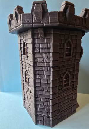Pit Productions - Medieval Corner Tower - 3d Printed Modular Castle Expansion