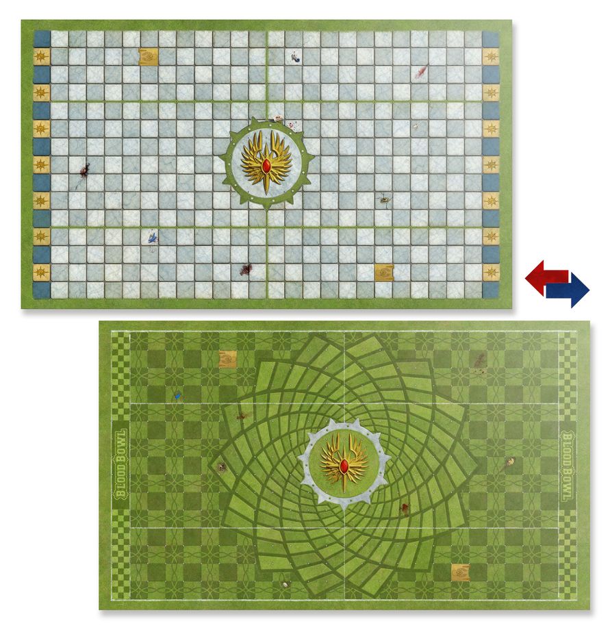 Games Workshop - Blood Bowl - High Elf Pitch: Double-sided Pitch and Dugouts - Image 4