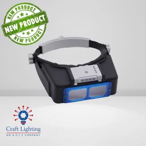 Craft Lighting - Rhea - Head Mounted Magnifier with Rechargeable LED Light 1.5X 2X 2.5X 3.5X