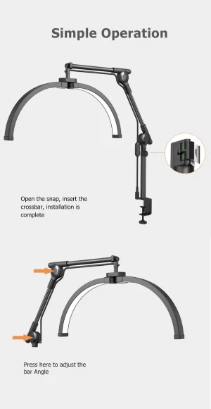 Craft Lighting - Titan Desk Clamp Folding Arc