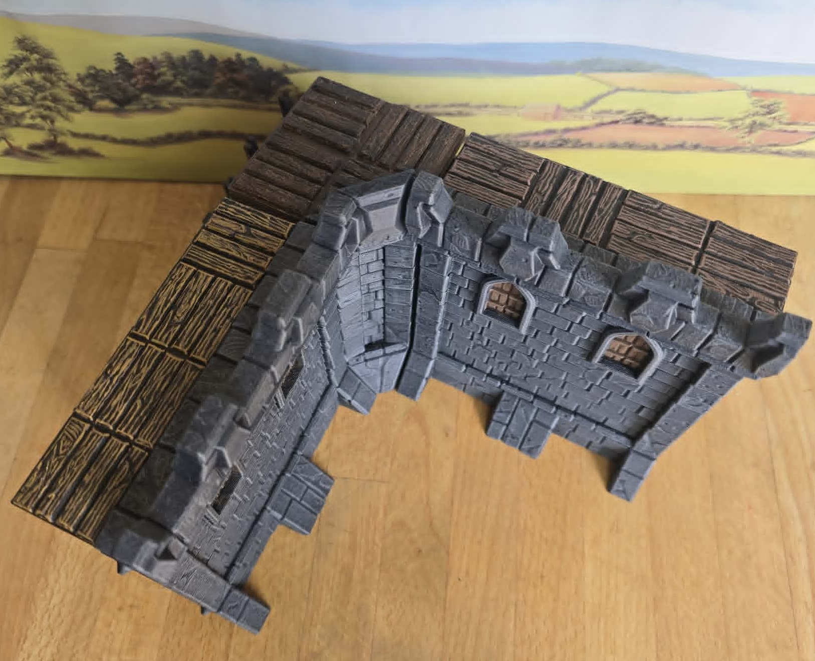 Pit Productions - Medieval Citadel - Castle Open Corner Walls Pack B - 3d Printed Modular Castle Expansion - Image 6