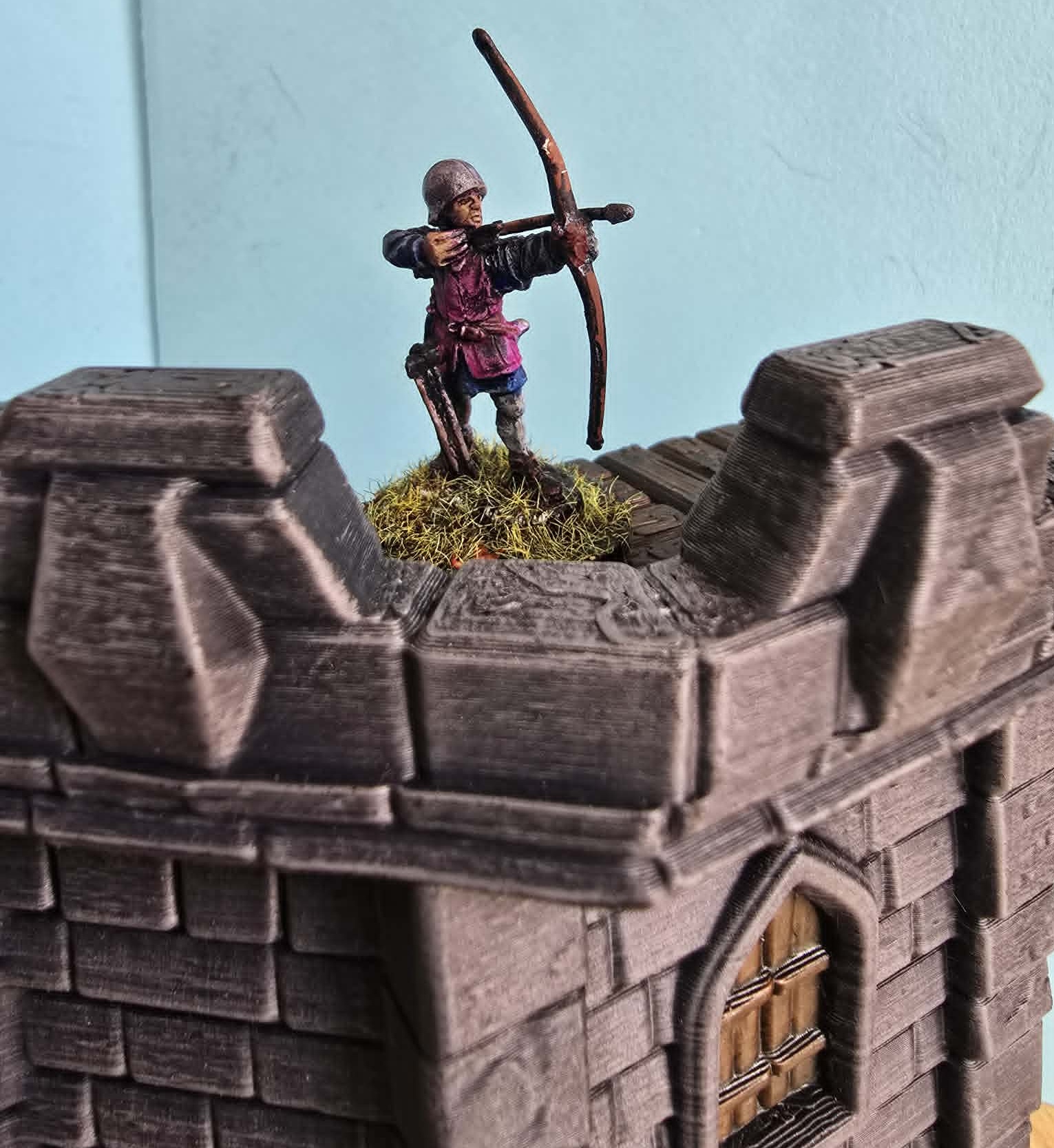 Pit Productions - Medieval Citadel - Castle Closed Corner Walls Pack A - 3d Printed Modular Castle Expansion - Image 9