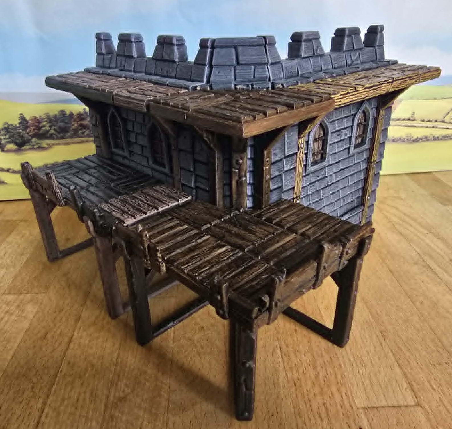Pit Productions - Medieval Citadel - Castle Open Corner Walls Pack B - 3d Printed Modular Castle Expansion - Image 5