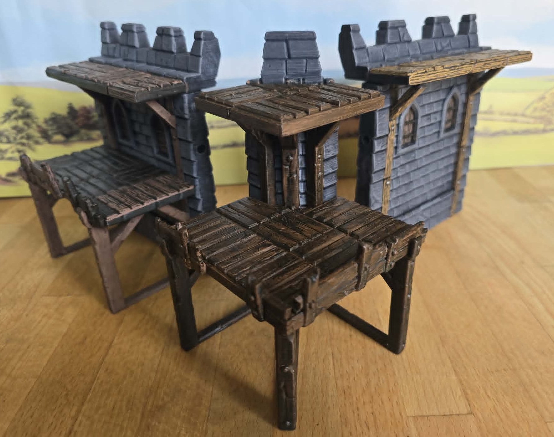 Pit Productions - Medieval Citadel - Castle Open Corner Walls Pack B - 3d Printed Modular Castle Expansion - Image 7